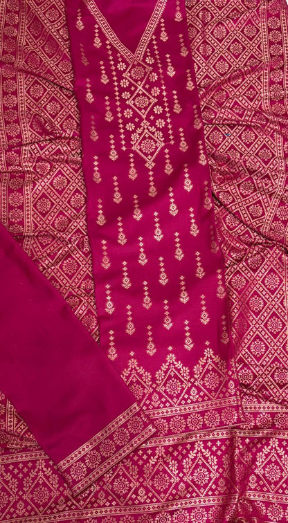 Pashmina Magenta Suit Fabric/ CKC Winter Suits