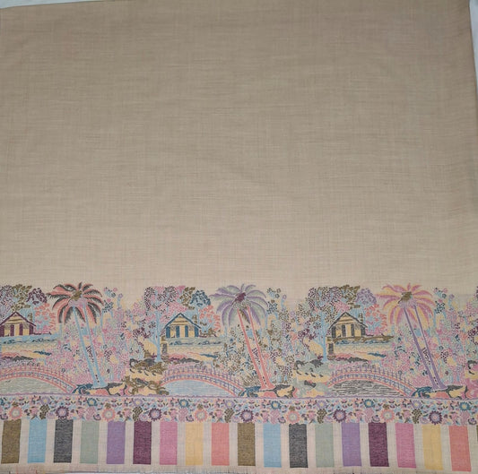 Pashmina Beige Shawl Fabric / Pashmina Shawls