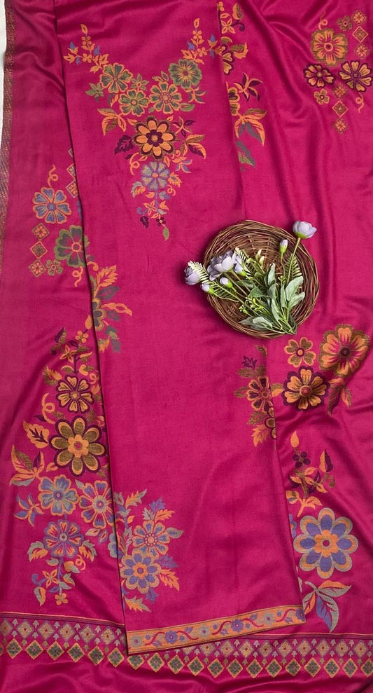 Pashmina Majenta Suit Fabric/ CKC Winter Suits