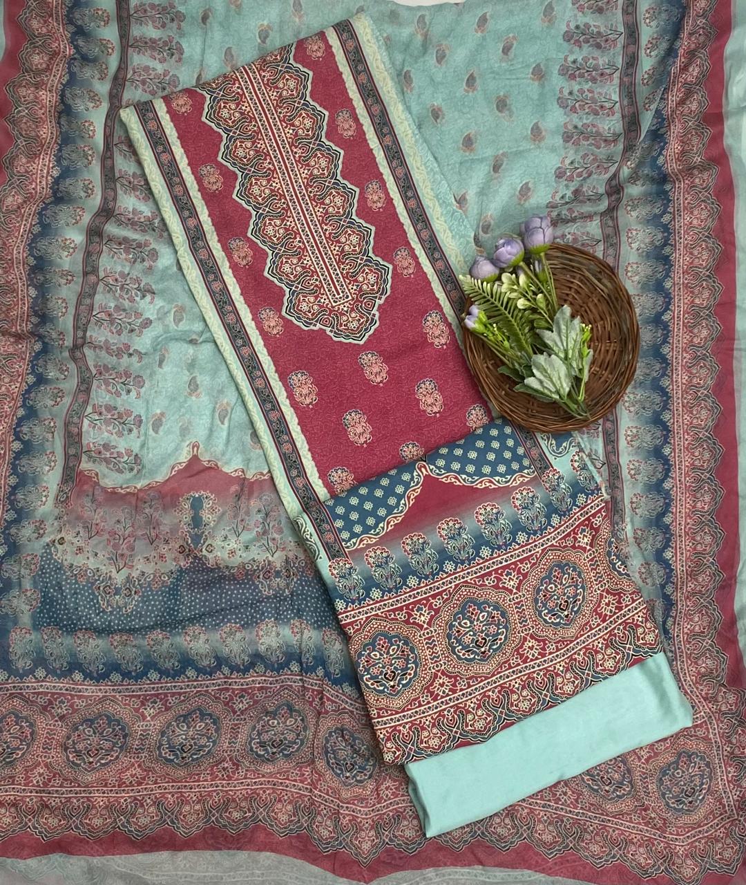 604A Muslin Light Sea Blue Suit Fabric / CKC Muslin Suits