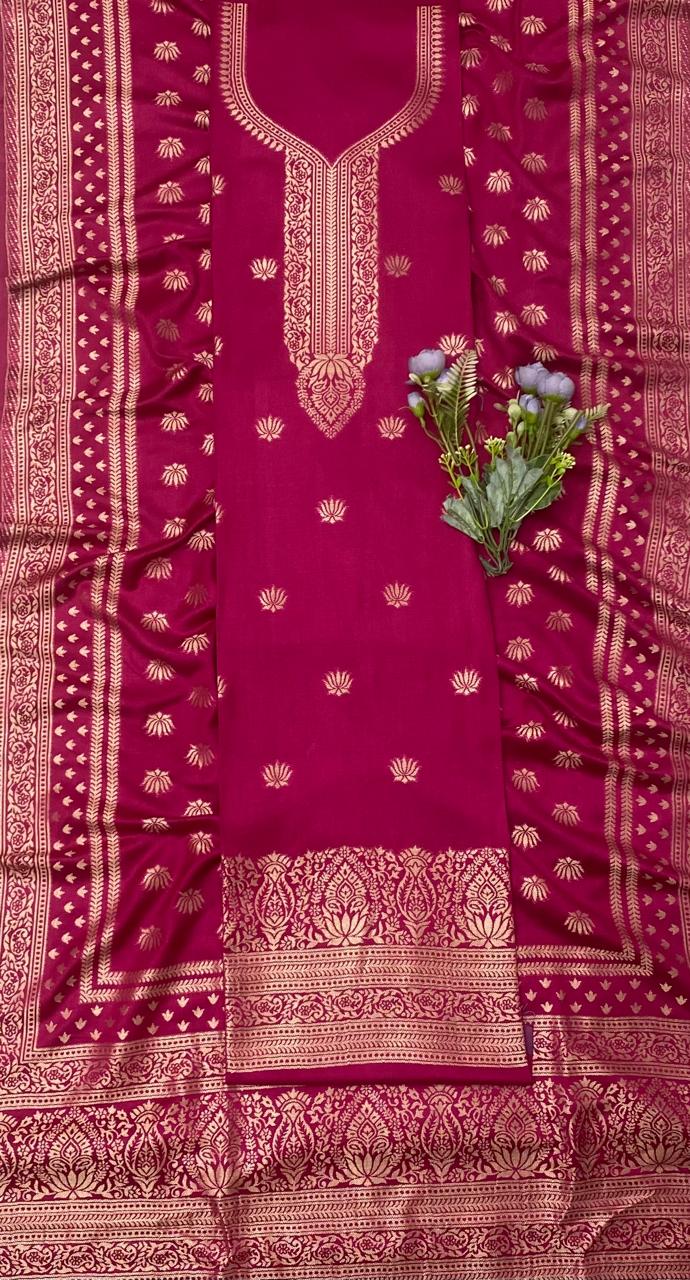 Pashmina Magenta Suit Fabric/ CKC Winter Suits