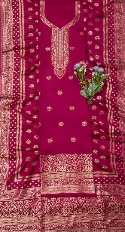 Pashmina Magenta Suit Fabric/ CKC Winter Suits