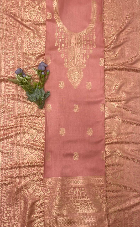 Pashmina Peach Suit Fabric/ CKC Winter Suits