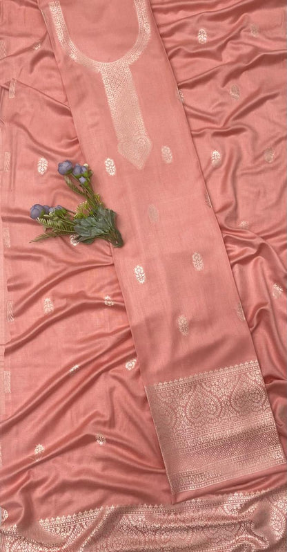Pashmina Peach Suit Fabric/ CKC Winter Suits