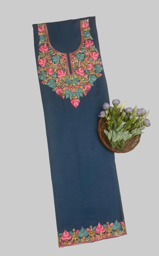 Pashmina Dusty Blue Phiran Set Fabric / CKC Phiran Collection