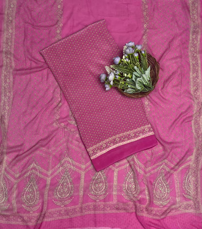 155A Crepe Pink Suit Fabric / CKC Crepe Suits