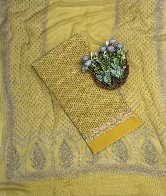 156A Crepe Light Mustard  Suit Fabric / CKC Crepe Suits