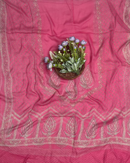 158A Crepe Carrot Pink Suit Fabric / CKC Crepe Suits