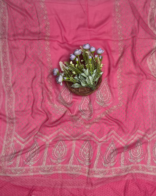 158A Crepe Carrot Pink Suit Fabric / CKC Crepe Suits
