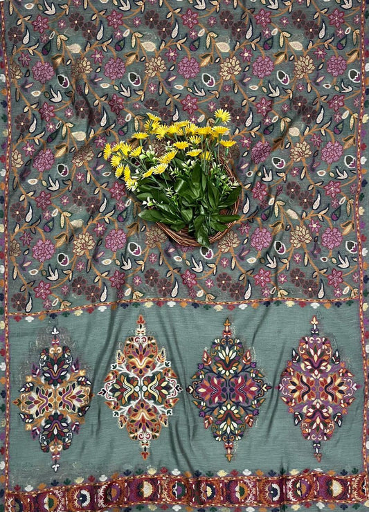 जॉर्जेट सी ग्रीन सूट फ़ैब्रिक / ईज़ी ब्रीज़ी PT-3