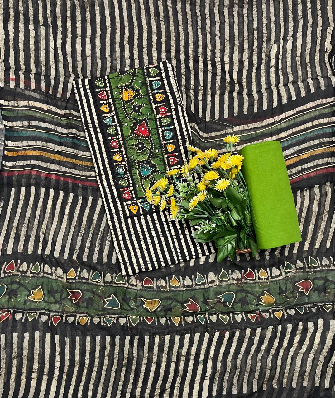 Cotton Green Suit Fabric / CKC Cotton Bazaar