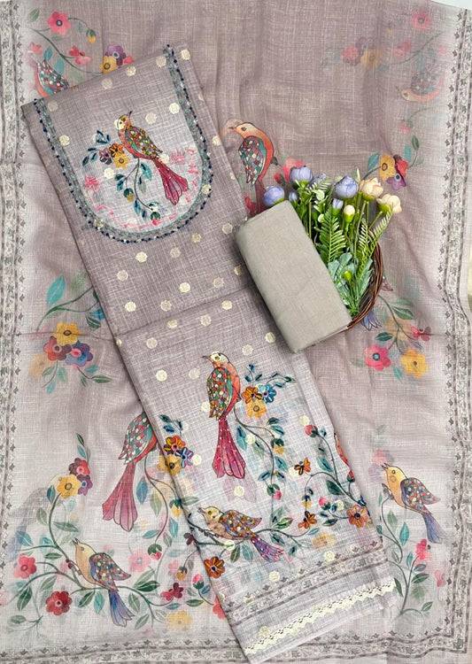 CKC 853 Kotta Doria Light Lilac Suit Fabric/ CKC Mal Cotton