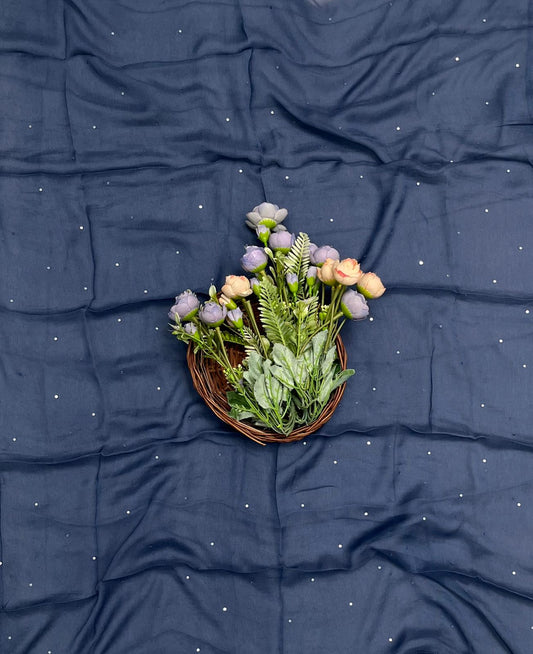 CKC 587 Georgette Navy Blue Suit Fabric / CKC Georgette Suits