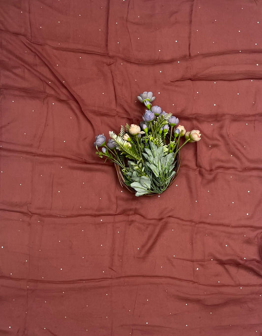 CKC 591 Georgette Rust Red Suit Fabric / CKC Georgette Suits