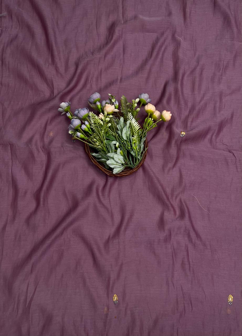 457A Pure Mul Cotton Dusty Purple Suit Fabric/ CKC Mul Cotton