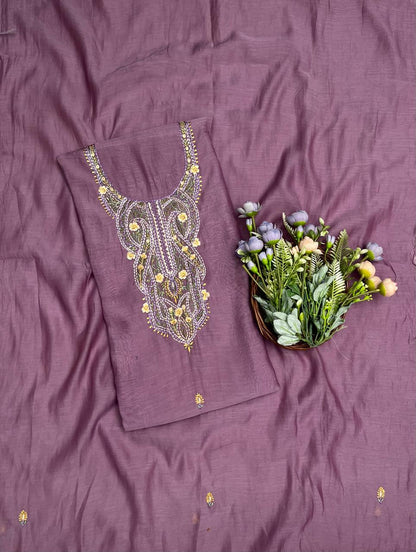 457A Pure Mul Cotton Dusty Purple Suit Fabric/ CKC Mul Cotton