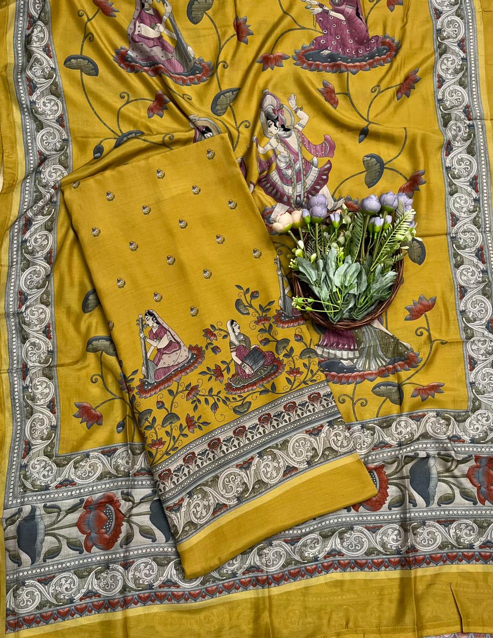 मलमल लिनन बकाइन सूट कपड़ा /