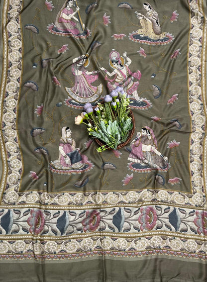Bamber Modal Mehndi Green Suit Fabric / CKC Muslin Suits