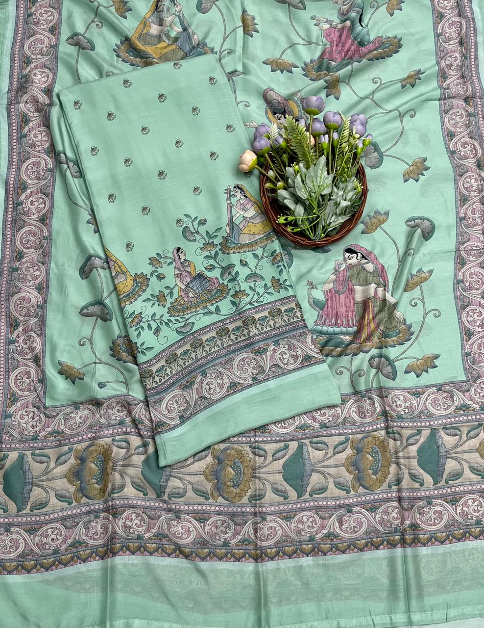 Bamber Modal Sea green Suit Fabric / CKC Muslin Suits