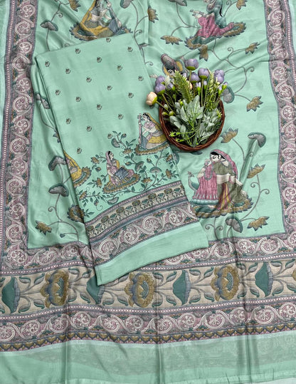 Bamber Modal Sea green Suit Fabric / CKC Muslin Suits