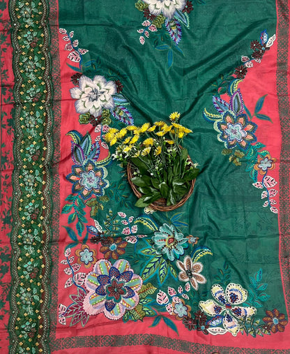 139A Cotton Dark Green Suit Fabric / CKC Cotton Bazaar