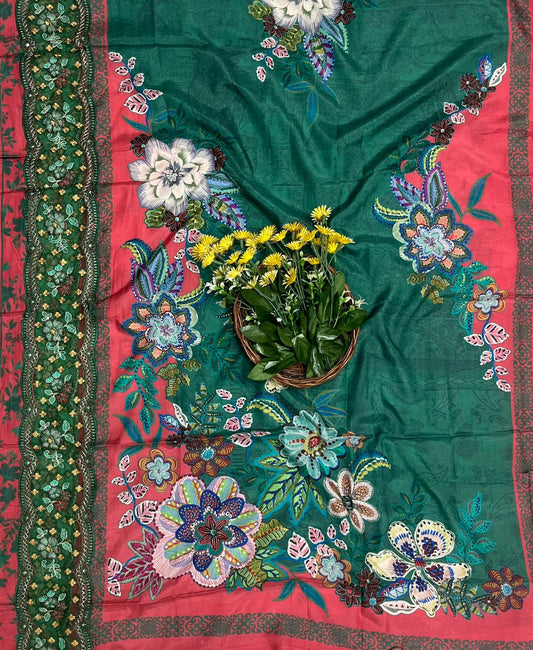 139A Cotton Dark Green Suit Fabric / CKC Cotton Bazaar