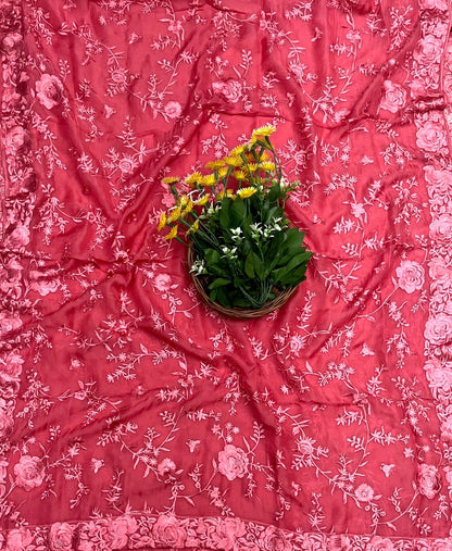 414A Crepe Dark Peach Suit Fabric/ CKC Partywear Collection