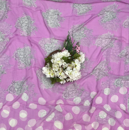 Ckc 912 Chiffon Polka Dot Light Purple Suit Fabric / CKC Polka Story