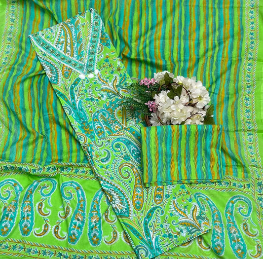 CKC 792 Cotton Green Suit Fabric / CKC Cotton Bazaar