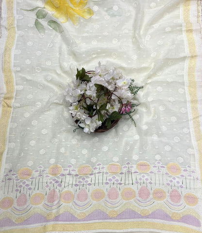 CKC 559 Mul Cotton Lemon Suit Fabric/ CKC Mul Cotton