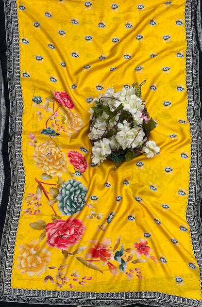 475A Muslin Off White With Yellow Suit Fabric / CKC Muslin Suits