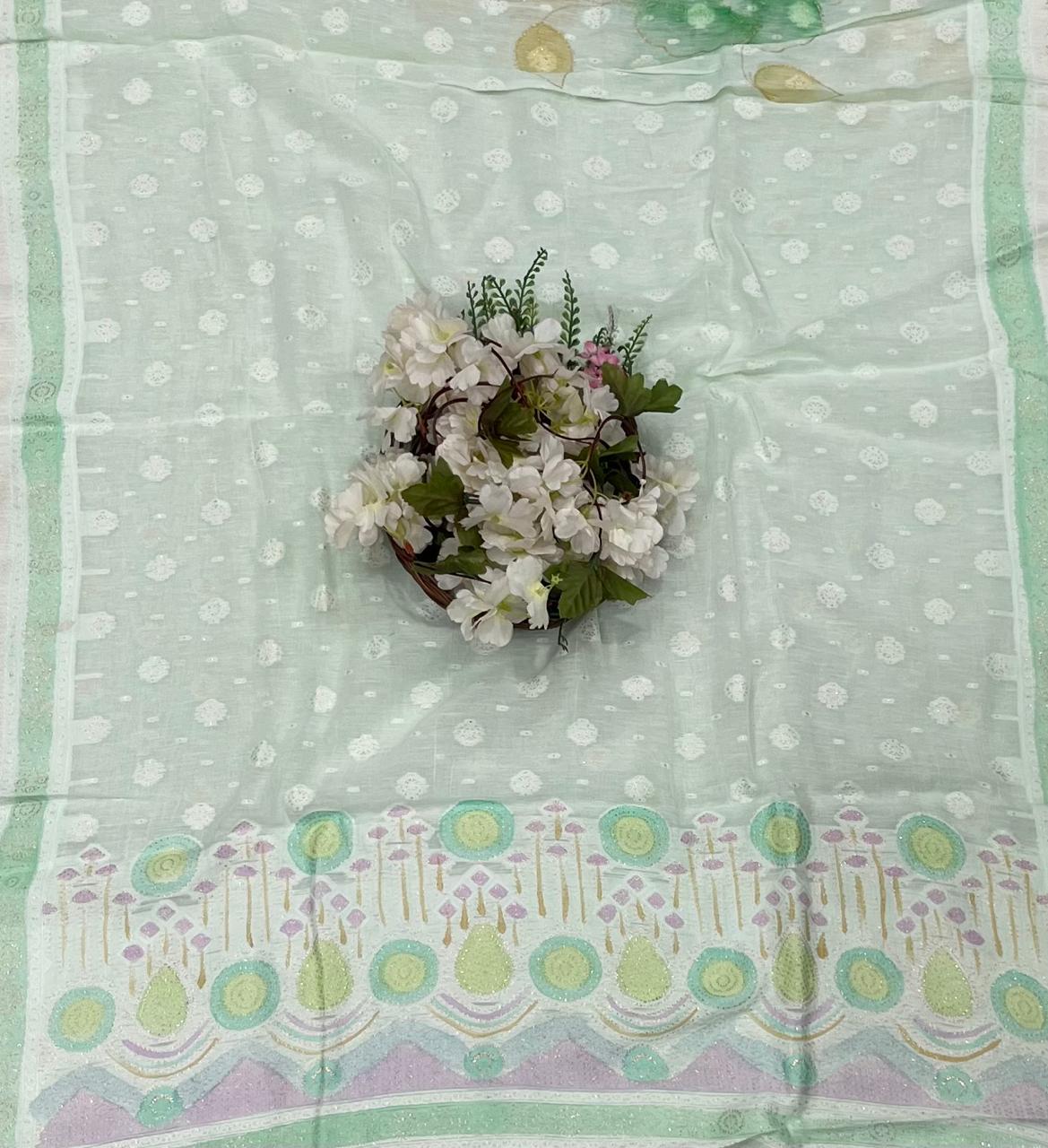 CKC 560 Mul Cotton Light Sea Green Suit Fabric/ CKC Mul Cotton