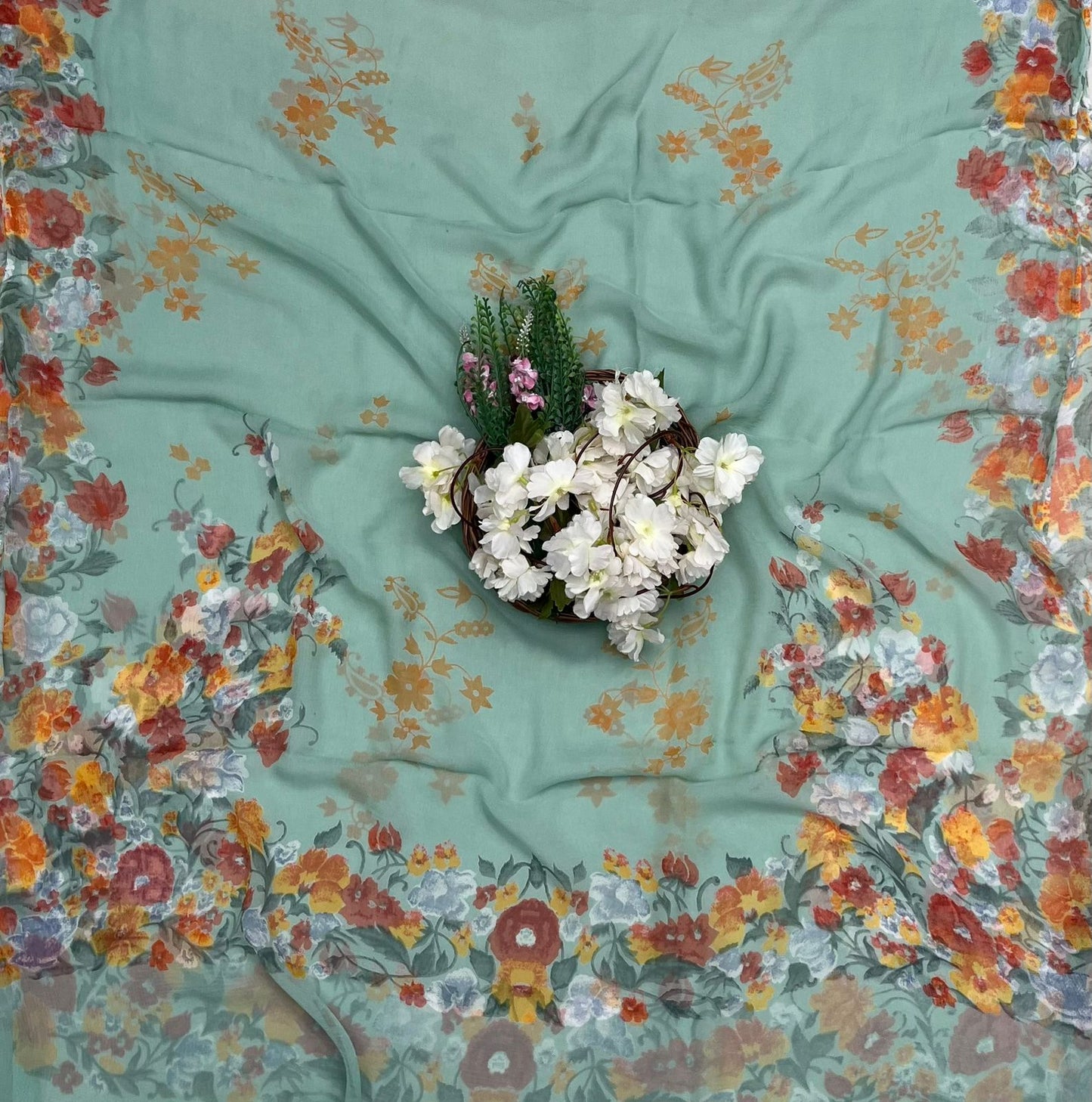 721 Chiffon Light Sea Green Suit Fabric / CKC Chiffon Suits