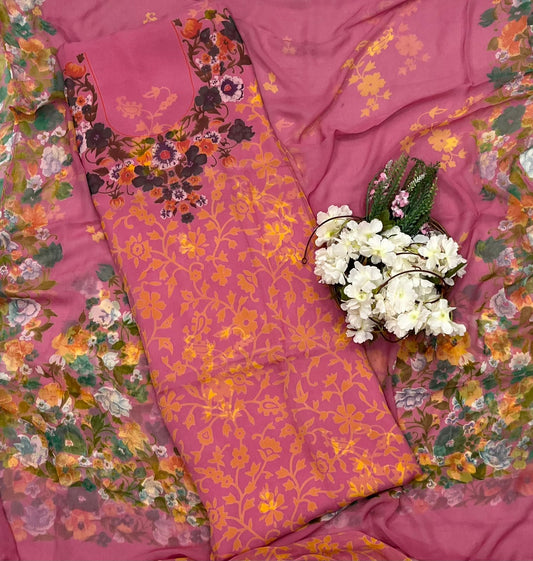 Ckc 729 Chiffon Pink Suit Fabric / CKC Chiffon Suits