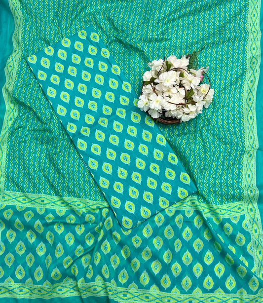 CKC 735 Cotton Green Suit Fabric / CKC Cotton Bazaar