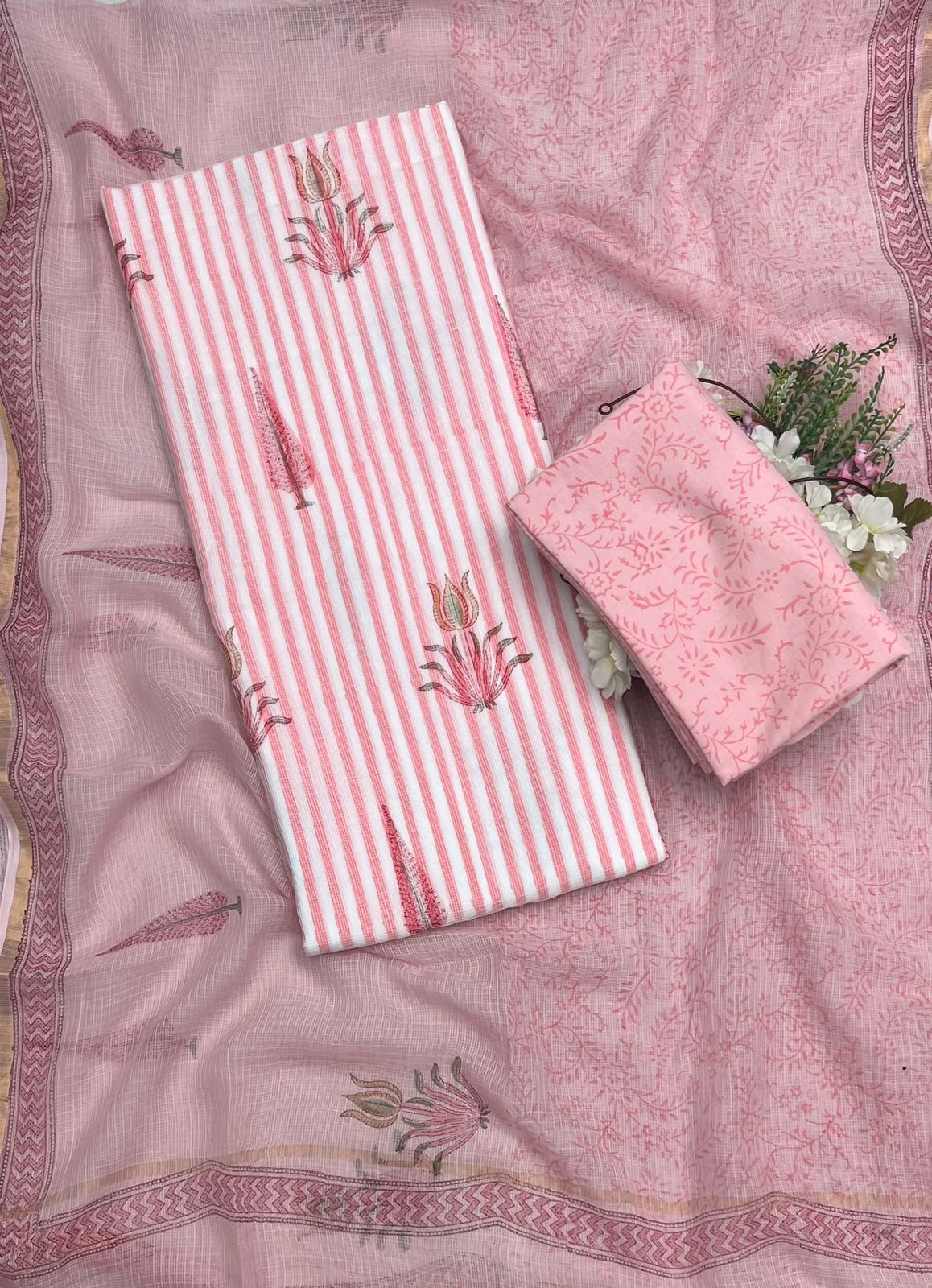 797 Cotton Light Pink Suit Fabric / CKC Cotton Bazaar