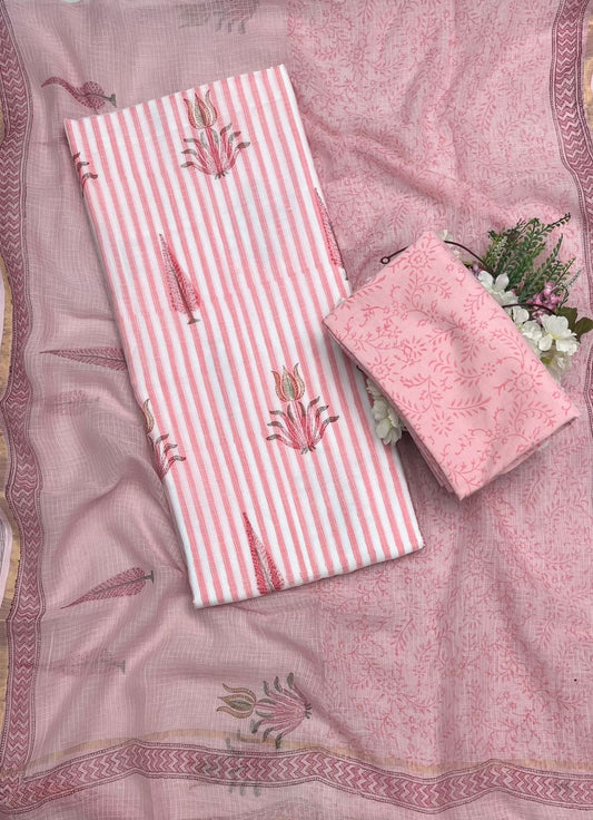 CKC 797 Cotton Light Pink Suit Fabric / CKC Cotton Bazaar