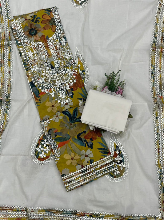 CKC 739 Cotton Dusty Mustard Suit Fabric / CKC Cotton Bazaar