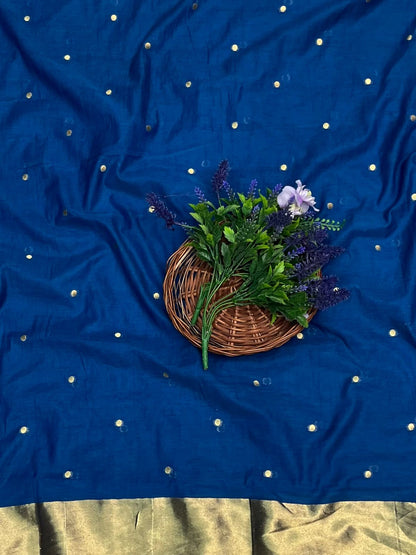 Ckc 990 Mul Cotton Navy Blue suit Fabric/ CKC Mul Cotton