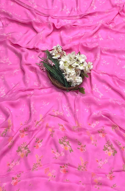 Ckc 806 Chinon Pink Suit Fabric / CKC Phoolon Ka Ghar