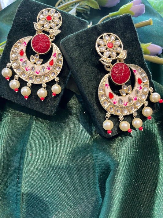 Kundan Red Earing Set /CKC Jewels