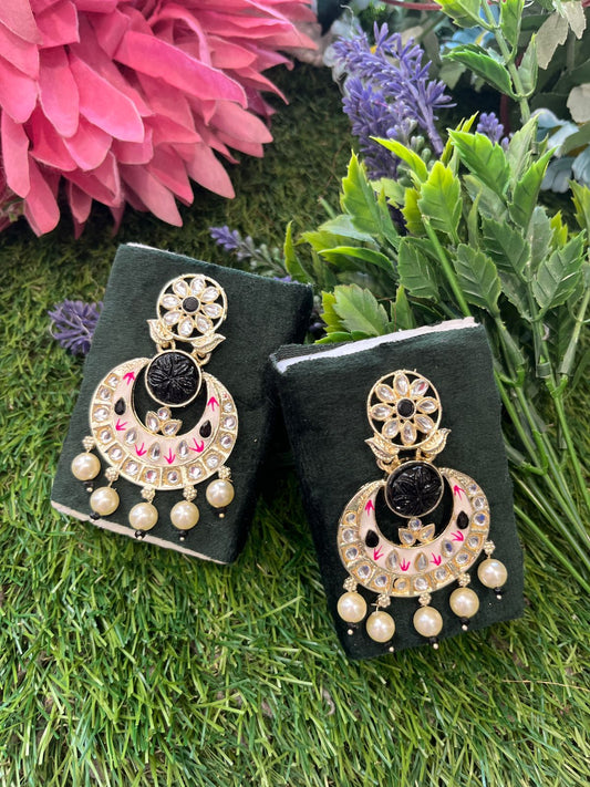 Kundan Black Earing Set /CKC Jewels