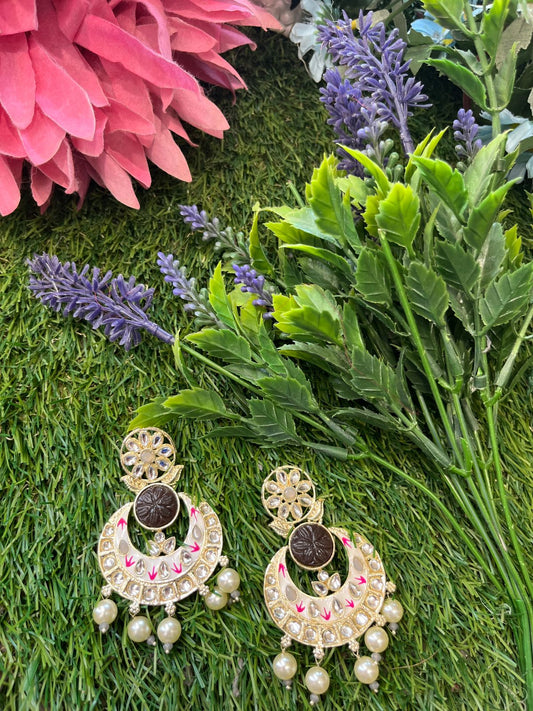 Kundan Dark Brown Earing Set /CKC Jewels
