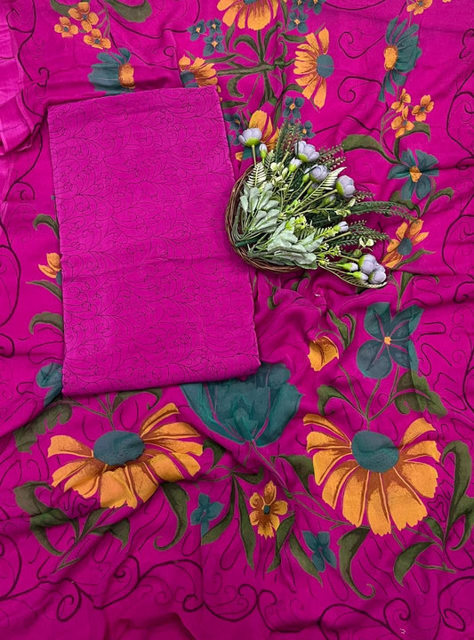 761A Crepe Magenta Suit Fabric / CKC Crepe Suits