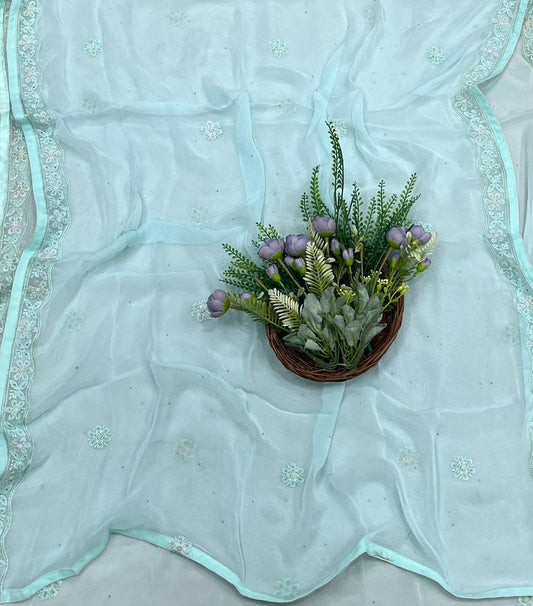 826A Georgette Sky Blue Suit Fabric/ CKC Partywear Collection