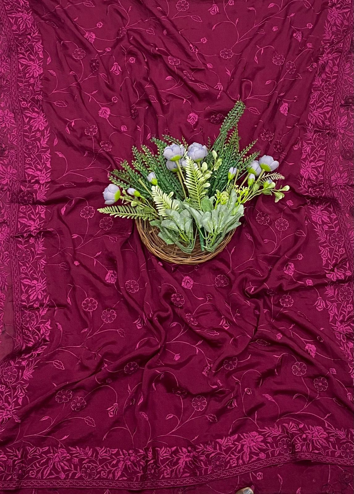 889A Crepe Hot Pink Suit Fabric / CKC Crepe Suits