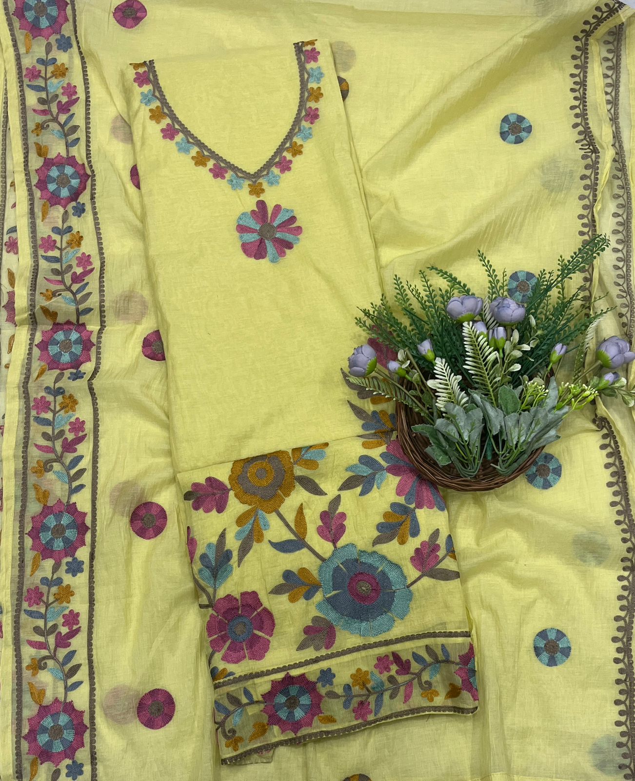 942A Cotton Pista Green Suit Fabric / CKC Cotton Bazaar