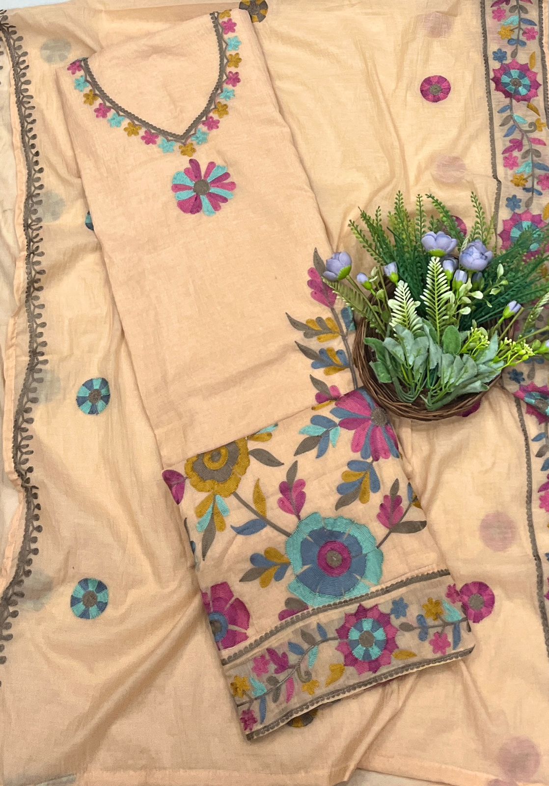 944A Cotton Beige Suit Fabric / CKC Cotton Bazaar