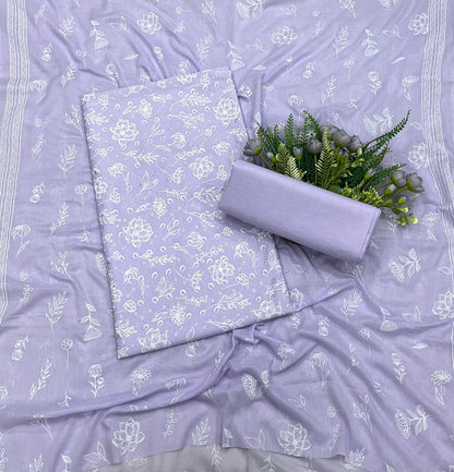 954A Cotton Lilac Suit Fabric / CKC Cotton Bazaar