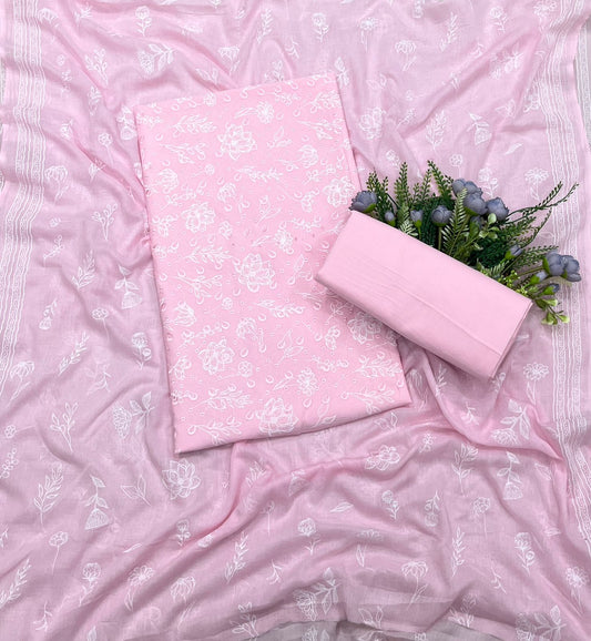 958A Cotton Pink Suit Fabric / CKC Cotton Bazaar